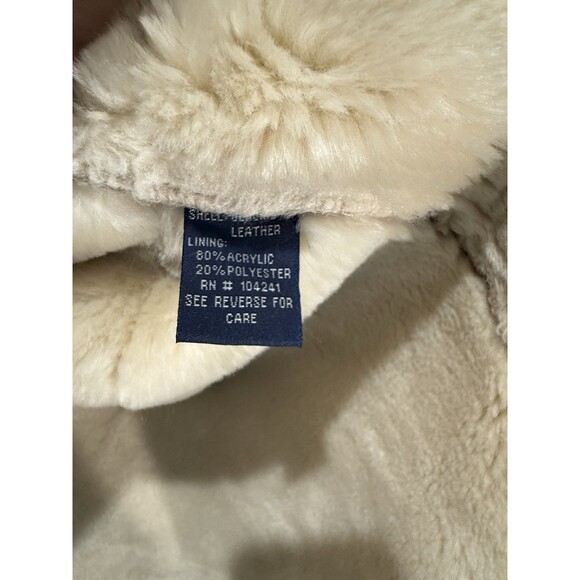 Phat Farm Men's Leather Heavy Shearling Jacket/Coat Men's XL Fur Lining Pockets - Picture 14 of 15